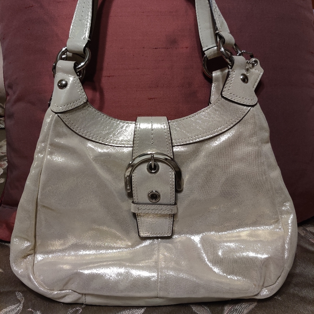 Coach Leather Metallic Gold Purse $125